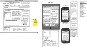 Wright State responsive wireframes