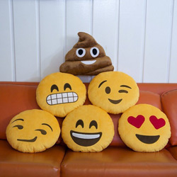 Emoji throw pillows