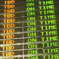 Train schedule on time